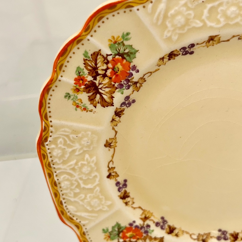 Vintage Myott Staffordshire Bone China Embossed Bread Dessert Plate #FH2909